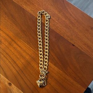 Chunky Gold Chain Necklace with Heart Charm juicy Couture 16 Inch New